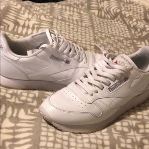 Reebok Classic Leather All White Mens Size 11